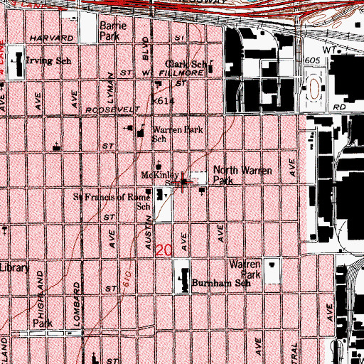 Topographic Map of Timothy School, IL