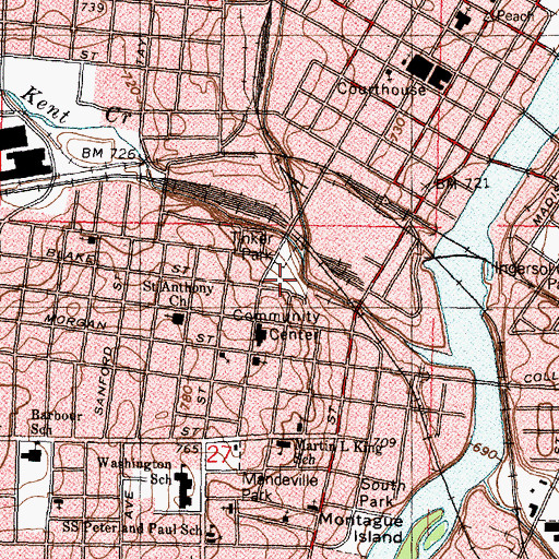 Topographic Map of Tinker Park, IL
