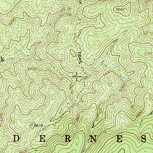 Topographic Map of Brush Spring, AZ