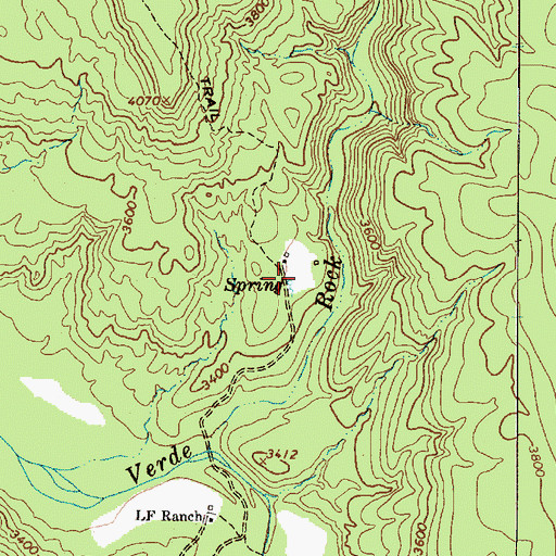 Topographic Map of Polk Spring, AZ