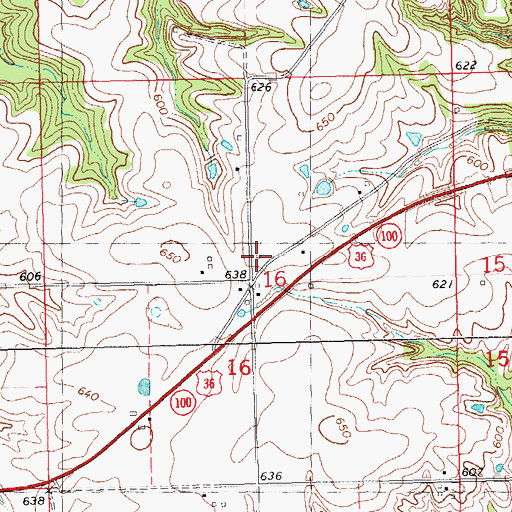 Topographic Map of Tollgate School (historical), IL