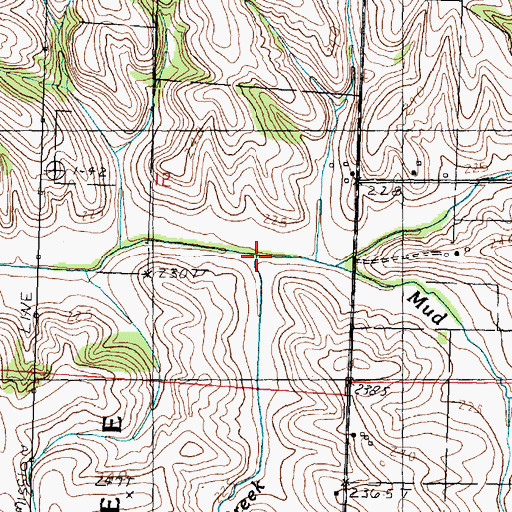 Topographic Map of Tomahawk Creek, IL