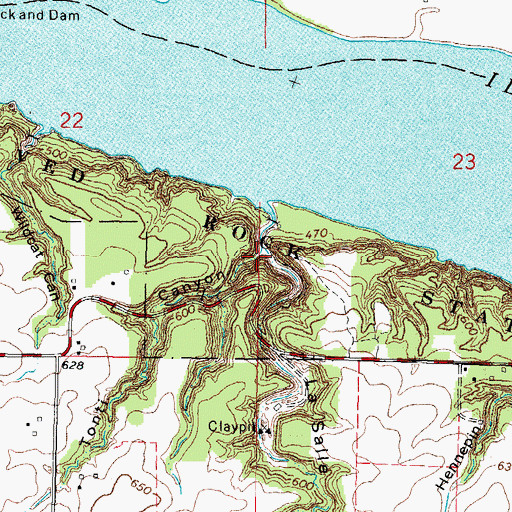 Topographic Map of Tonti Canyon, IL