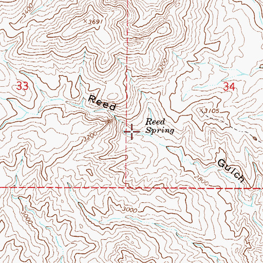 Topographic Map of Reed Spring, AZ