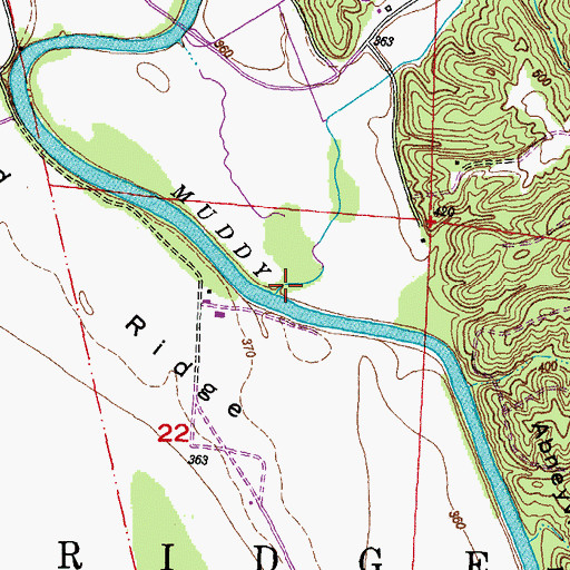 Topographic Map of Town Creek, IL