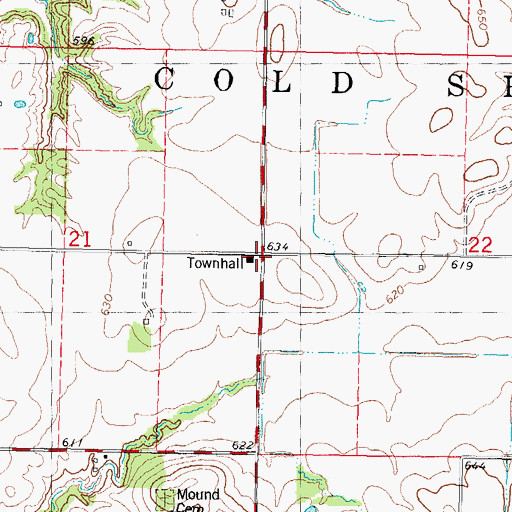 Topographic Map of Town House, IL