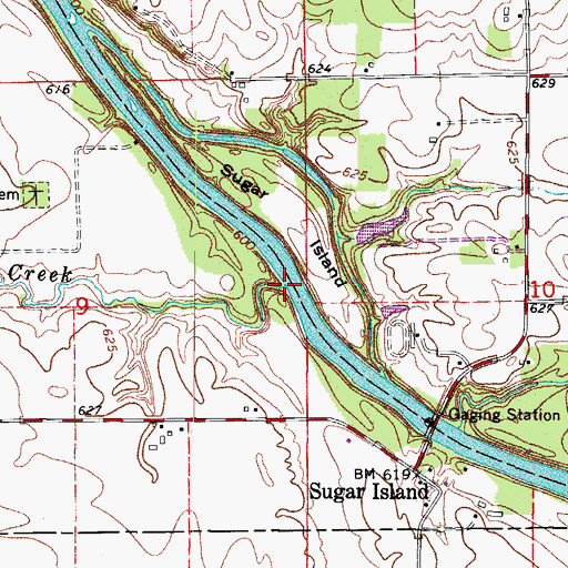 Topographic Map of Trail Creek, IL