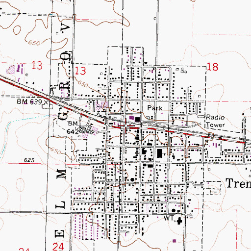 Topographic Map of Tremont, IL