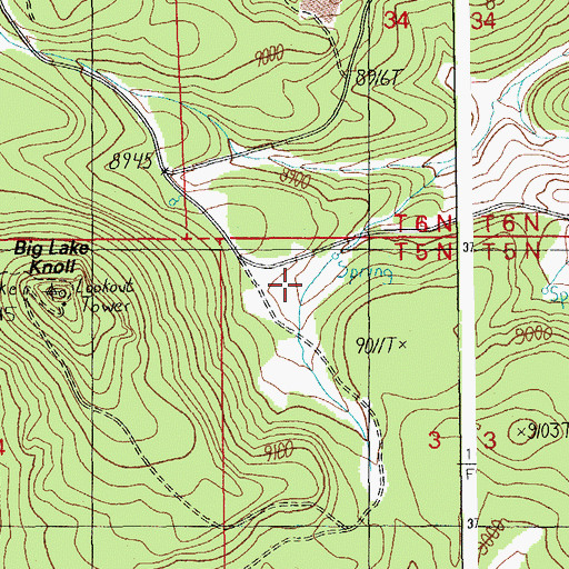 Topographic Map of Redondo Tank, AZ