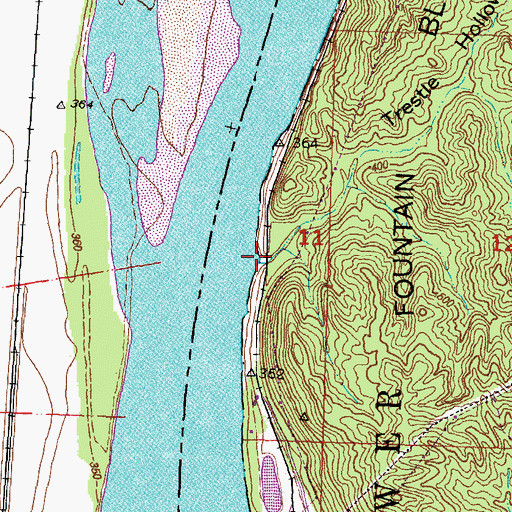 Topographic Map of Trestle Hollow, IL