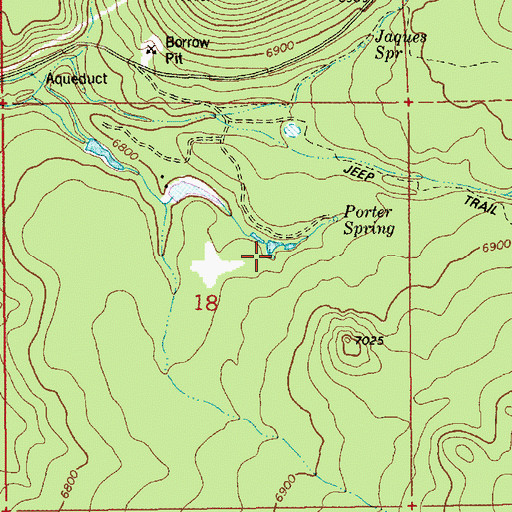 Topographic Map of Porter Spring, AZ