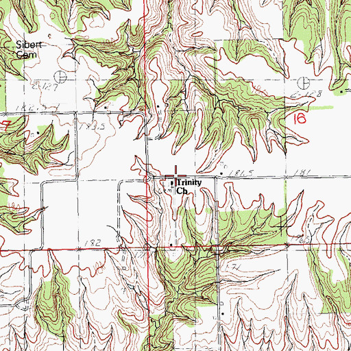 Topographic Map of Trinity Lutheran Church, IL