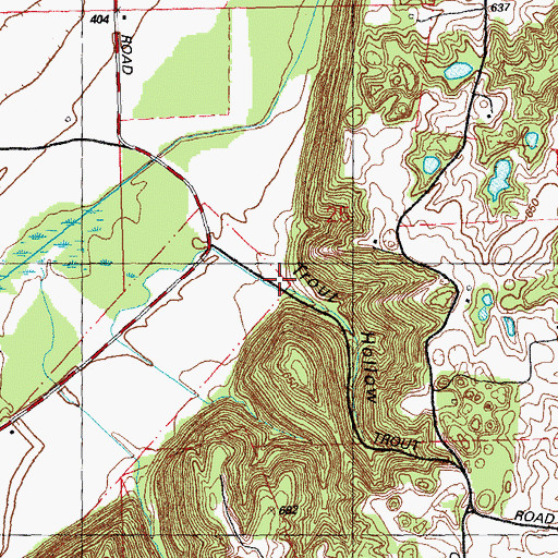 Topographic Map of Trout Hollow, IL