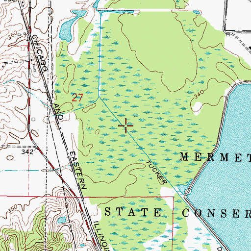 Topographic Map of Tucker Ditch, IL