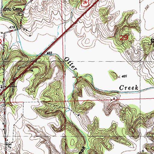 Topographic Map of Turkey Branch, IL