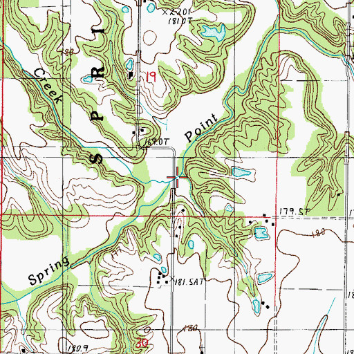 Topographic Map of Turkey Creek, IL