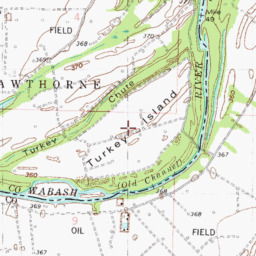 Topographic Map of Turkey Island, IL