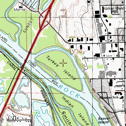 Topographic Map of Turkey Island, IL