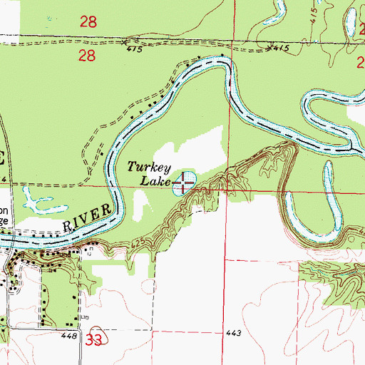 Topographic Map of Turkey Lake, IL