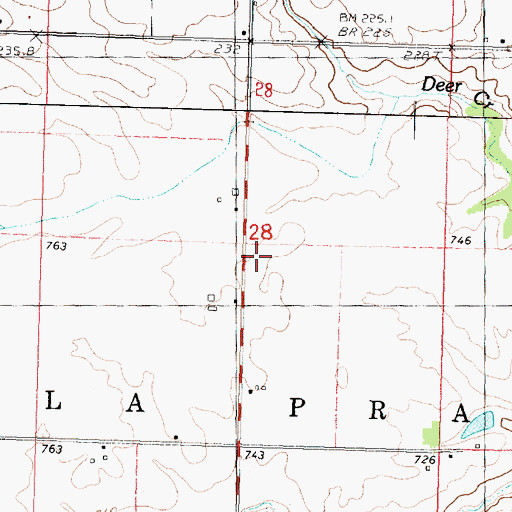Topographic Map of Turnbull School (historical), IL