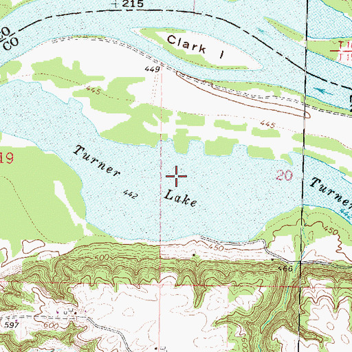 Topographic Map of Turner Lake, IL