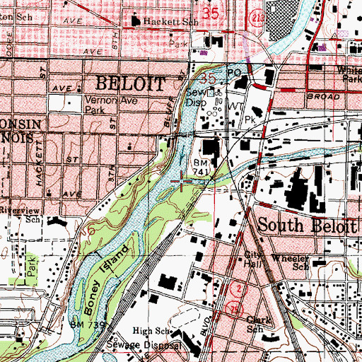 Topographic Map of Turtle Creek, IL