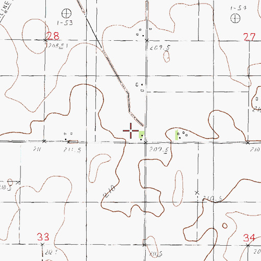 Topographic Map of Turtle Creek School (historical), IL