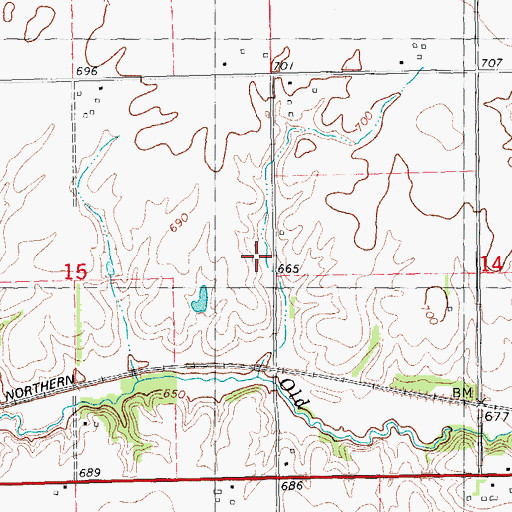 Topographic Map of Twentieth Century School (historical), IL