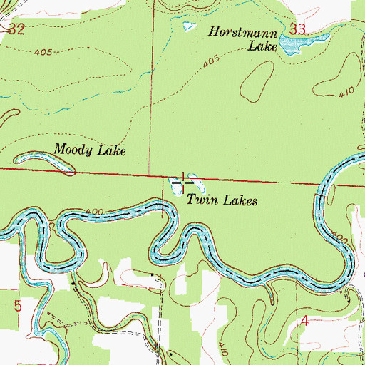 Topographic Map of Twin Lakes, IL