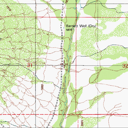 Topographic Map of Durham Wash, AZ