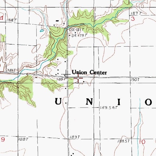 Topographic Map of Union Center, IL
