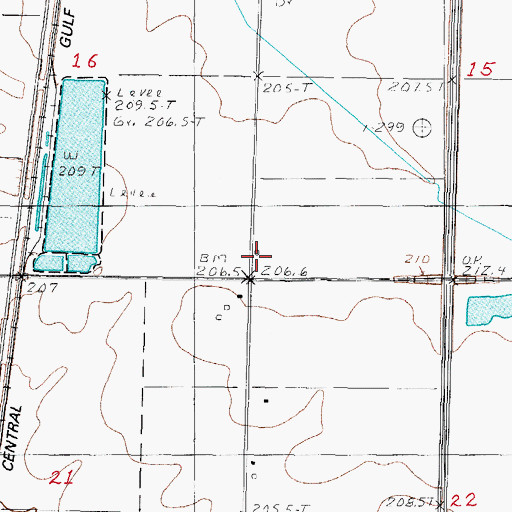 Topographic Map of Union Central School (historical), IL