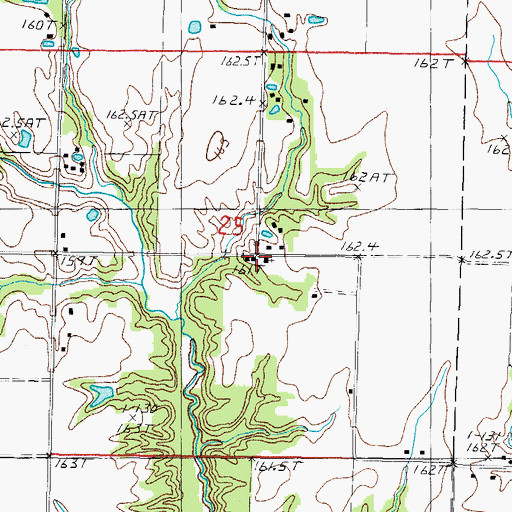 Topographic Map of Union Church, IL