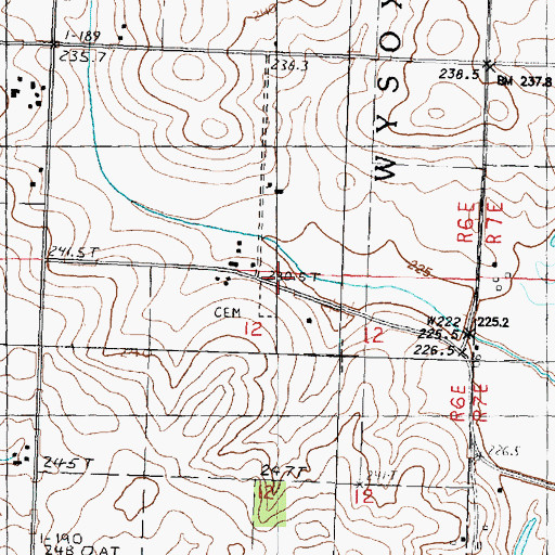 Topographic Map of Union Church (historical), IL