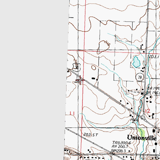 Topographic Map of Union Grove Cemetery, IL