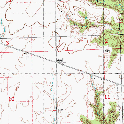 Topographic Map of Union Grove Church (historical), IL