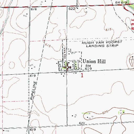 Topographic Map of Union Hill, IL
