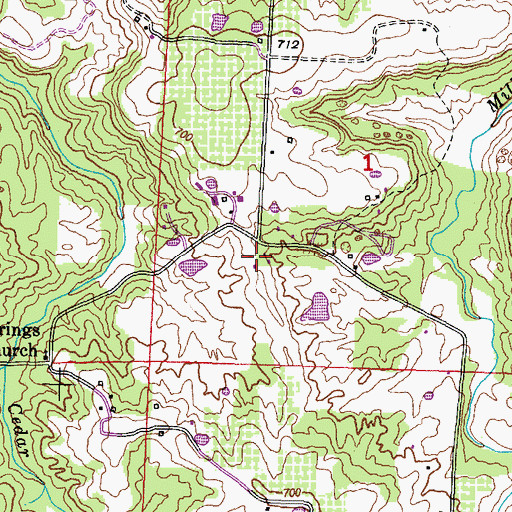 Topographic Map of Union Point School, IL