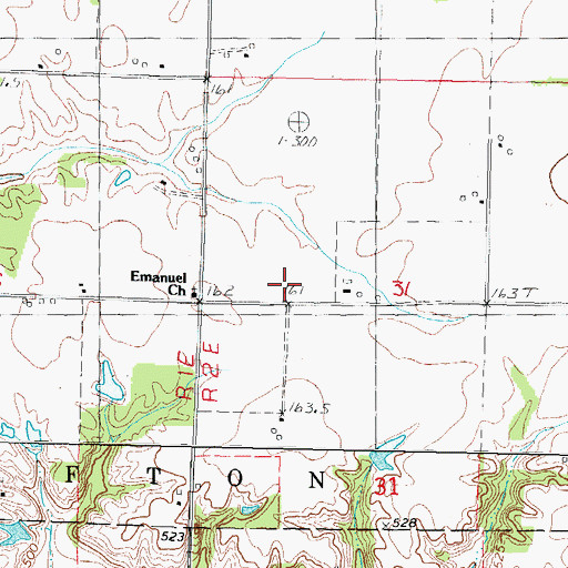 Topographic Map of Union School (historical), IL