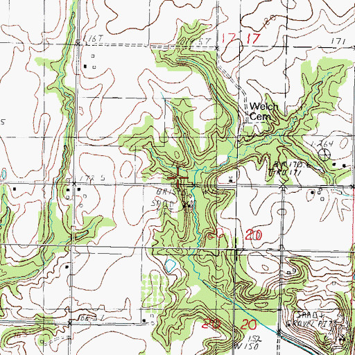 Topographic Map of Union School (historical), IL