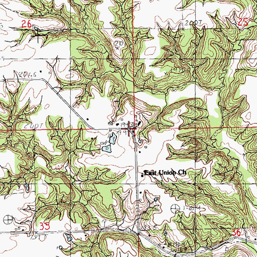 Topographic Map of Union School (historical), IL