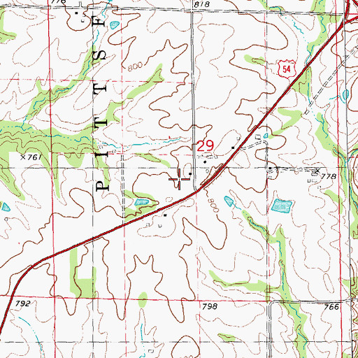 Topographic Map of Union School (historical), IL