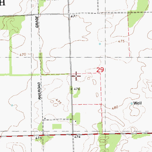 Topographic Map of Union School (historical), IL