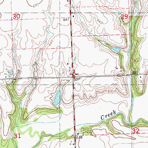 Topographic Map of Union School (historical), IL