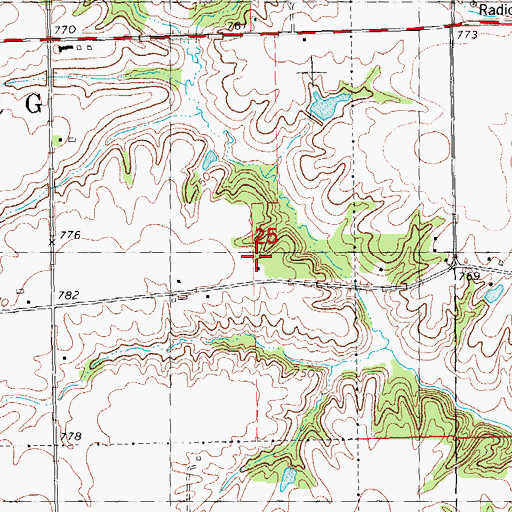 Topographic Map of Union School (historical), IL