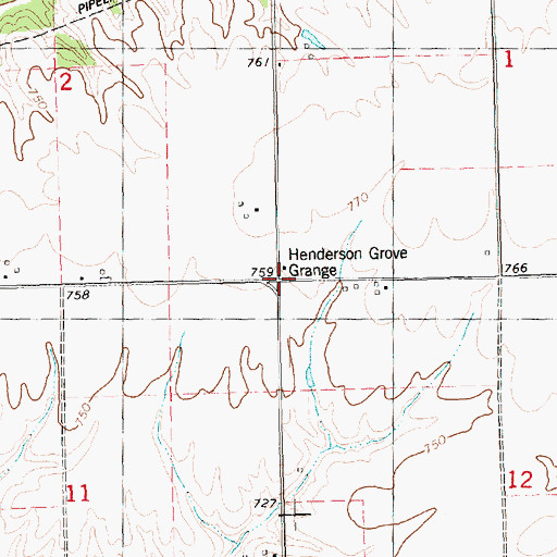 Topographic Map of Union School (historical), IL