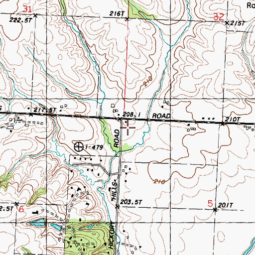 Topographic Map of Union School (historical), IL