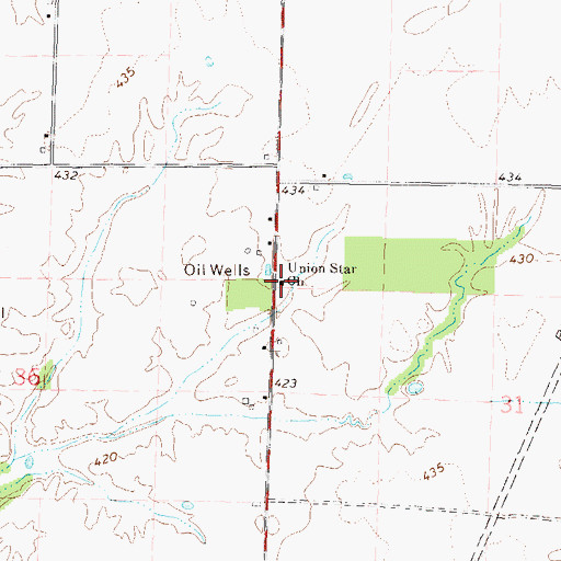 Topographic Map of Union Star Church, IL