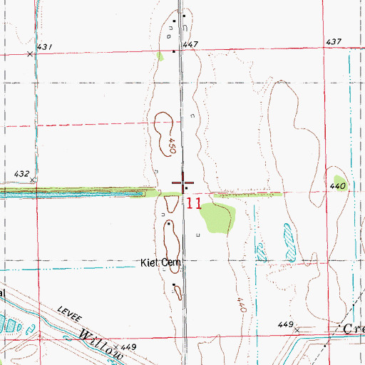 Topographic Map of Unique School (historical), IL