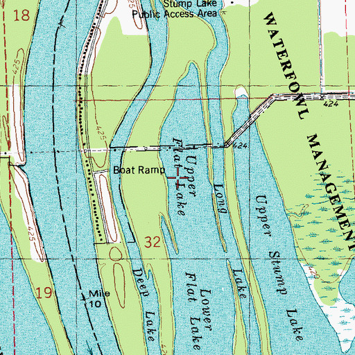 Topographic Map of Upper Flat Lake, IL